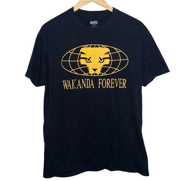 Marvel Black Panther Shirt Black Short Sleeve T-shirt Wu Tang Clan Comics Large - Picture 2 of 8